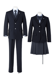 徳島科学技術高校制服|男女冬服着用画像