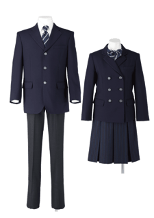 城ノ内高校制服|男女冬服着用画像