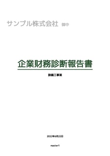 企業財務診断報告書（例）
