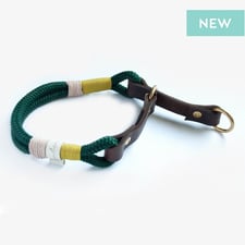 Halsband aus Tau und Leder 