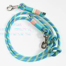 hundsoadli Leine aus Kletterseil türkis mit rosa