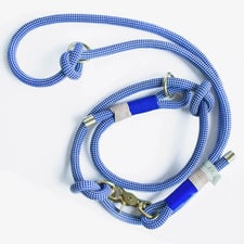 hundsoadli Leine aus Kletterseil blau weiss