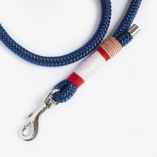 hundsoadli Leine aus leder und tau schwarz minimalistisch