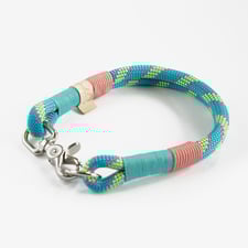 kletterseil halsband türkis hund