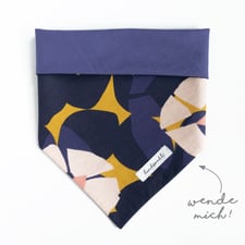 modernes Hundehalstuch lila rosa gelb