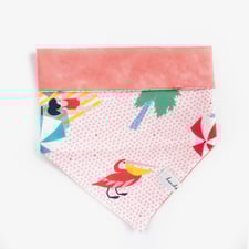 Hundehalstuch Print Sommer rosa rot