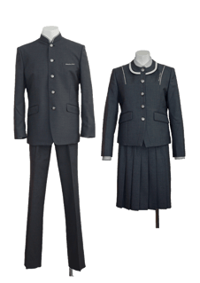 徳島商業高校制服|男女冬服着用画像