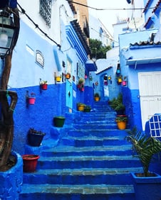 モロッコでインスタ映えする景色と言えば、ブルーの街なみ「シャウエン」がおすすめです!Mika