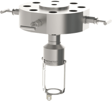 Liquid sampling - MBS-D2 DB&B Monoflange Valve Liquid Sampler - Mechatest Bottle Sampler - closed sampling Hydrocarbon liquids - Dopak DPM