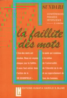 faillite des mots, sundari, conférence, livre, pensées, pensée, 