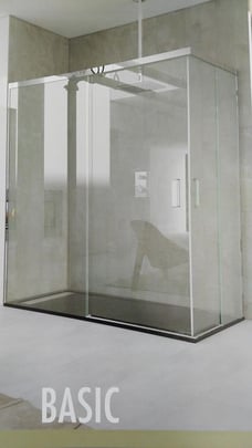 Mamparas correderas BASIC (sin perfil abajo) en MAMPATEC (Murcia)