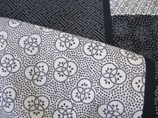 Y-003 カラー浴衣 藍染小紋調柄