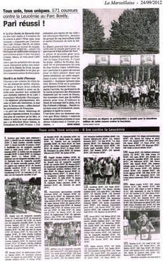 la marseillaise course lmc france resultats leucemie tous unis tous uniques cml leukemia