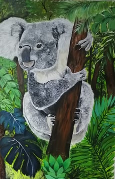 peinture acrylique koala