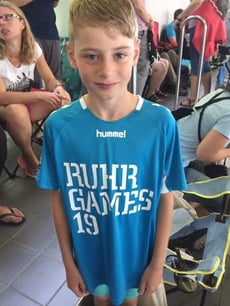 Liam vor dem Start in Duisburg