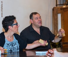 Julius Nötzli beim Chelfelenunterricht