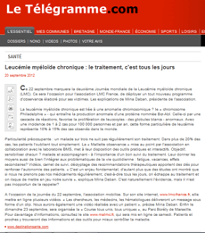 telegramme.comcourse contre leucémie myéloïde chronique lmc france