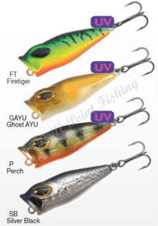 Stucki Fanatics Bubble 35mm Popper Floating Wobbler - Color-Chart / Family