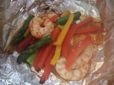 えびと野菜のホイル焼き　完成