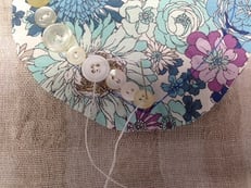 ボタンを縫いとめる