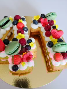 Number cake: gâteau en forme de chiffres