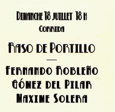 Toros de Raso de Portillo pour Fernando Robleño, Gomez del Pilar, Maxime Solera