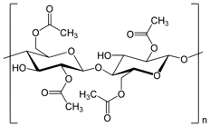 Ausschnitt des Makromoleküls von Zellulose-Azetat. Quelle: www.wikipedia.de