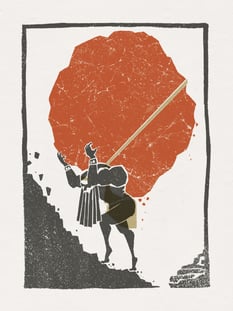 SPIELKARTEN ILLUSTRATION "SYSYPHUS" → für Kickstarter Projekt "Theos"