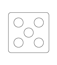 サイコロの5の目