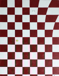 STOCKING 4    318mm×410mm  F6   Acrylic, wood   2015