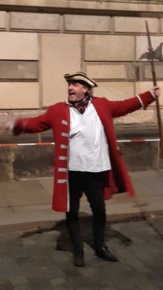 Nachtwächter vor dem Fürstenzug