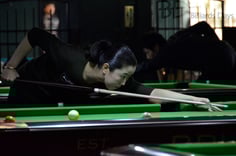 梶谷景美プロ（JPBA）。日本代表決定戦にて