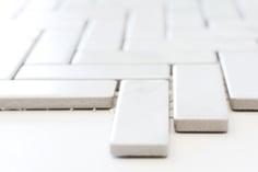 mosaico in ceramica a mattoncino effetto pietra