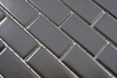 mosaico in ceramica colore nero forma rettangolare opaco