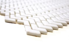 mosaico design vetro tessera 10/45mm bianco