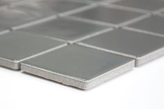 mosaico in ceramica colore grigio forma quadrata 48mm lucido