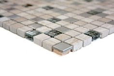 Mosaico Marmo Vetro Metallo 15mm London Metal15