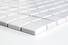 mosaico strutturato ceramica colore bianco lucido