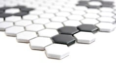 mosaico esagoni bianco nero