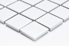 mosaico in ceramica forma quadrata bianco lucido