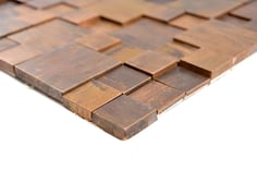 mosaico 3D metallo rame 