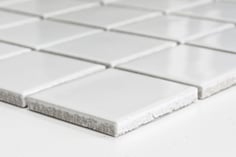 mosaico in ceramica colore bianco forma quadrata 48mm lucido
