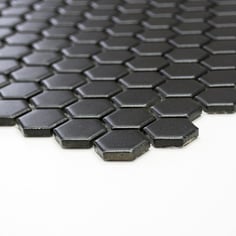 mosaico esagoni nero