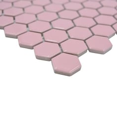 mosaico esagoni rosa