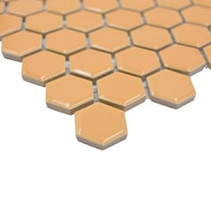 mosaico esagoni ocra lucido