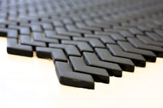 mosaico design vetro tessera 10/45mm nero