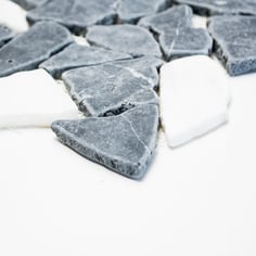 mosaico palladiana marmo mix nero marquinia bianco