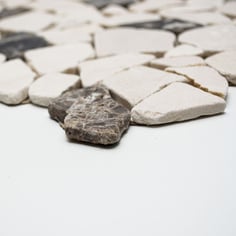 mosaico palladiana marmo mix castagno crema