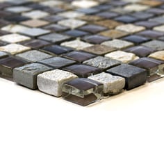 Mosaico Marmo Vetro 15mm Natural Slate