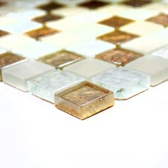 Mosaico Foglia 23mm Oro&Glass